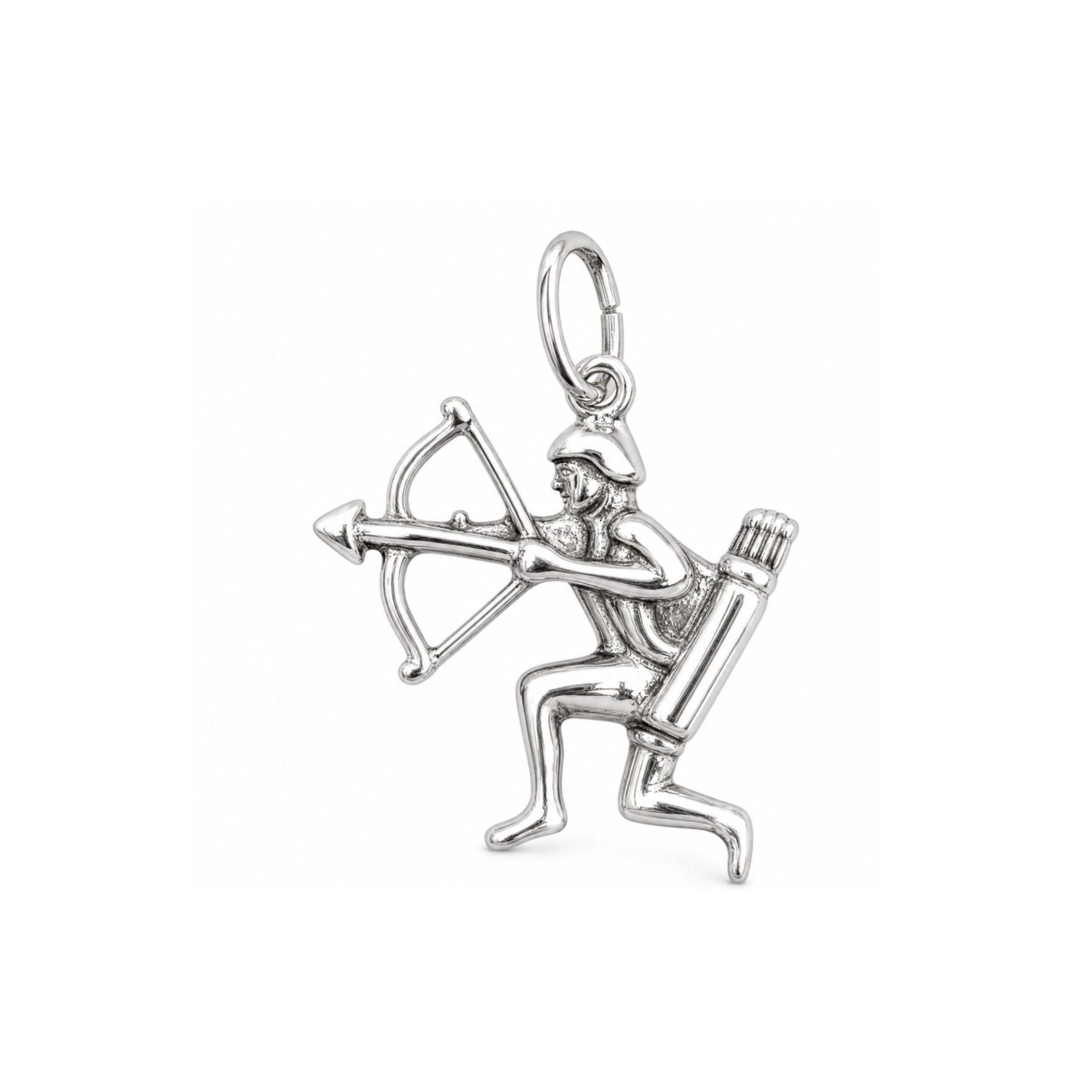 Pandantiv din Argint 925, Model Zodia Sagetator, Design Astrologic, 23x16 mm, Greutate 1 g, Argintiu