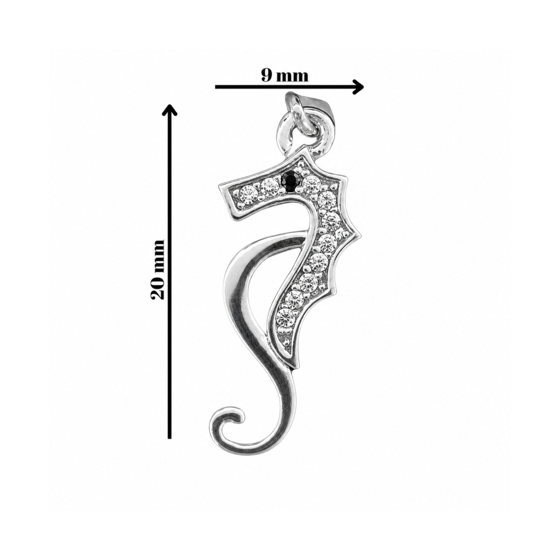 Pandantiv din Argint 925, Model Calut de Mare, 0.8 g, 20x9 mm