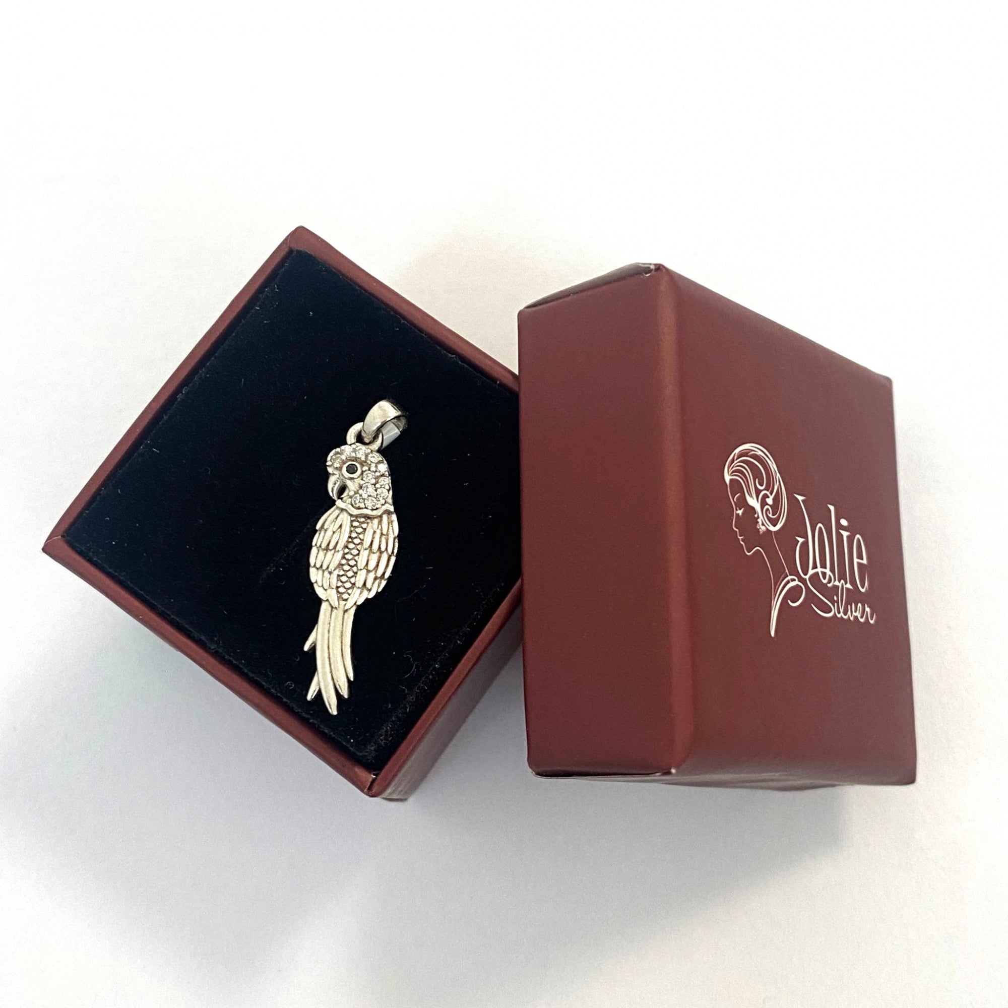 Pandantiv, Argint 925, Model Papagal, 1.4 g, 25x8 mm