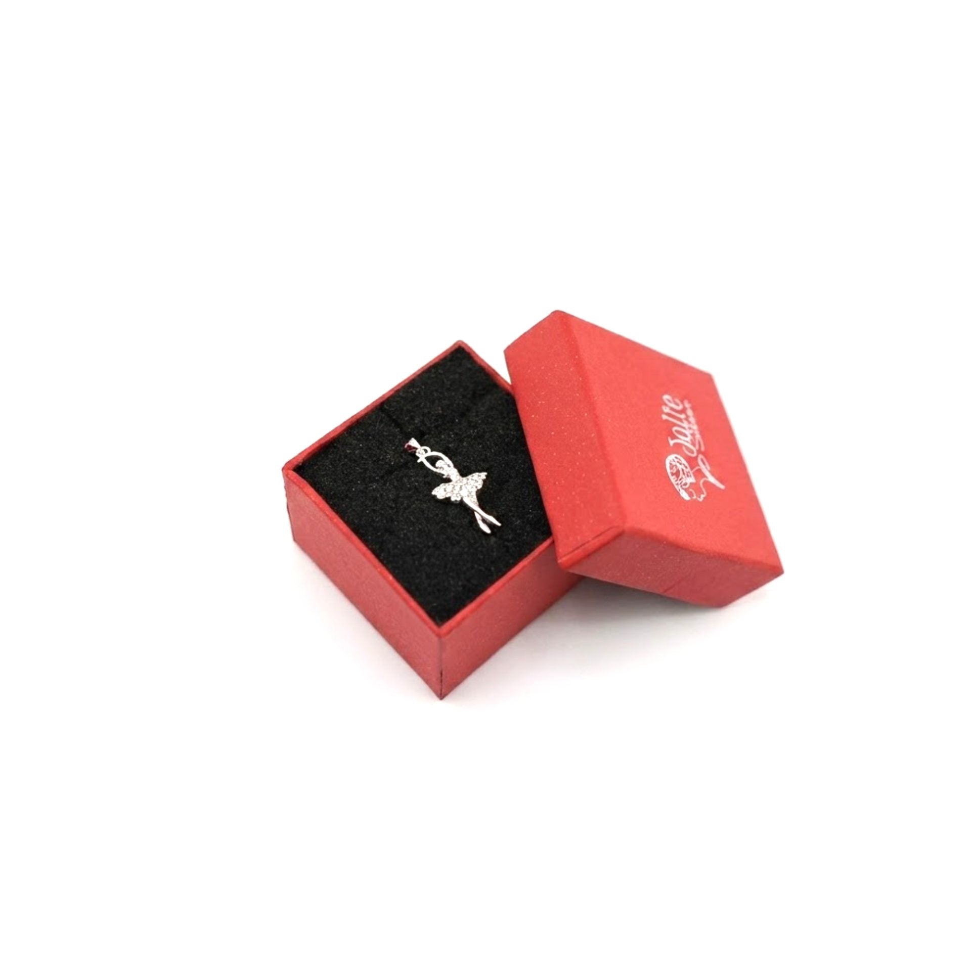 Pandantiv, Argint 925, Model Balerina cu Zirconii, 27 x 10 mm, 1.1 g