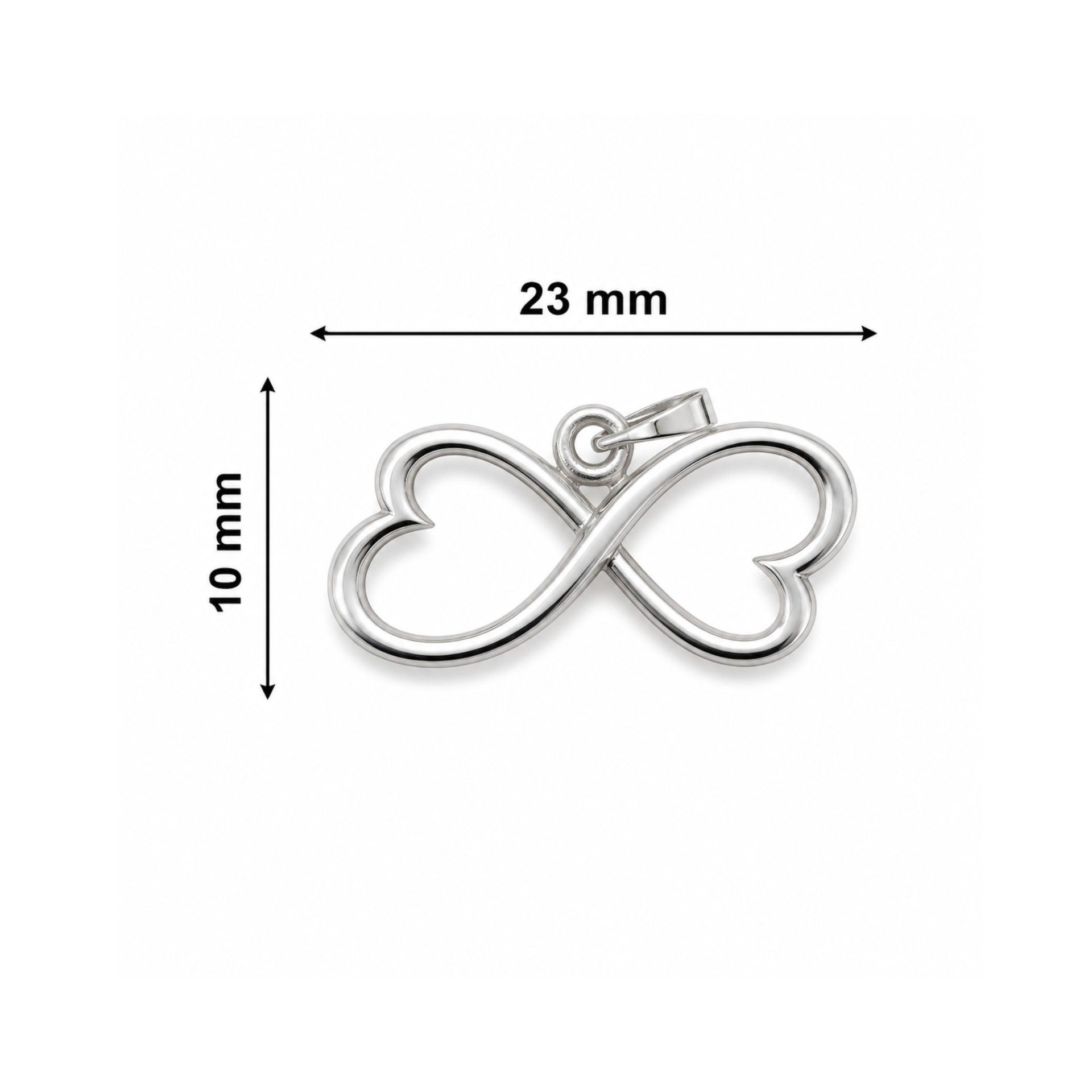 Pandantiv din Argint 925, Model Infinit, 1.7 g, 23x10 mm, Argintiu