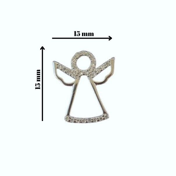 Pandantiv, Argint 925, Model Inger Contur cu Pietre, 1 g, 15x15 mm
