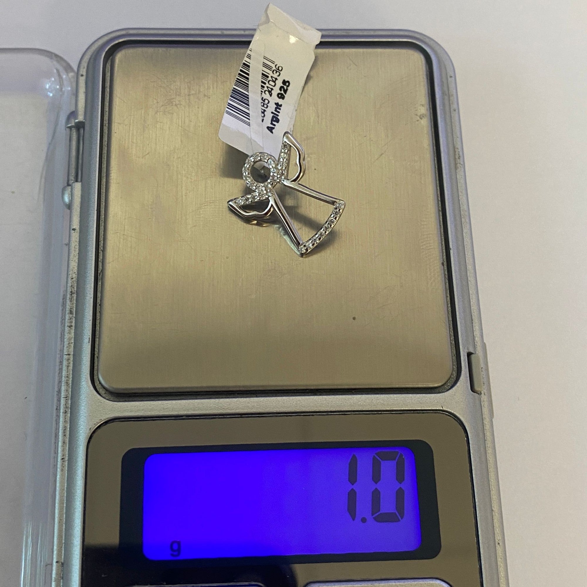 Pandantiv, Argint 925, Model Inger Contur cu Pietre, 1 g, 15x15 mm
