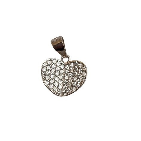 Pandantiv, Argint 925, Model Inima Carte, 1.1 G, 1.1 x 1.3 Cm