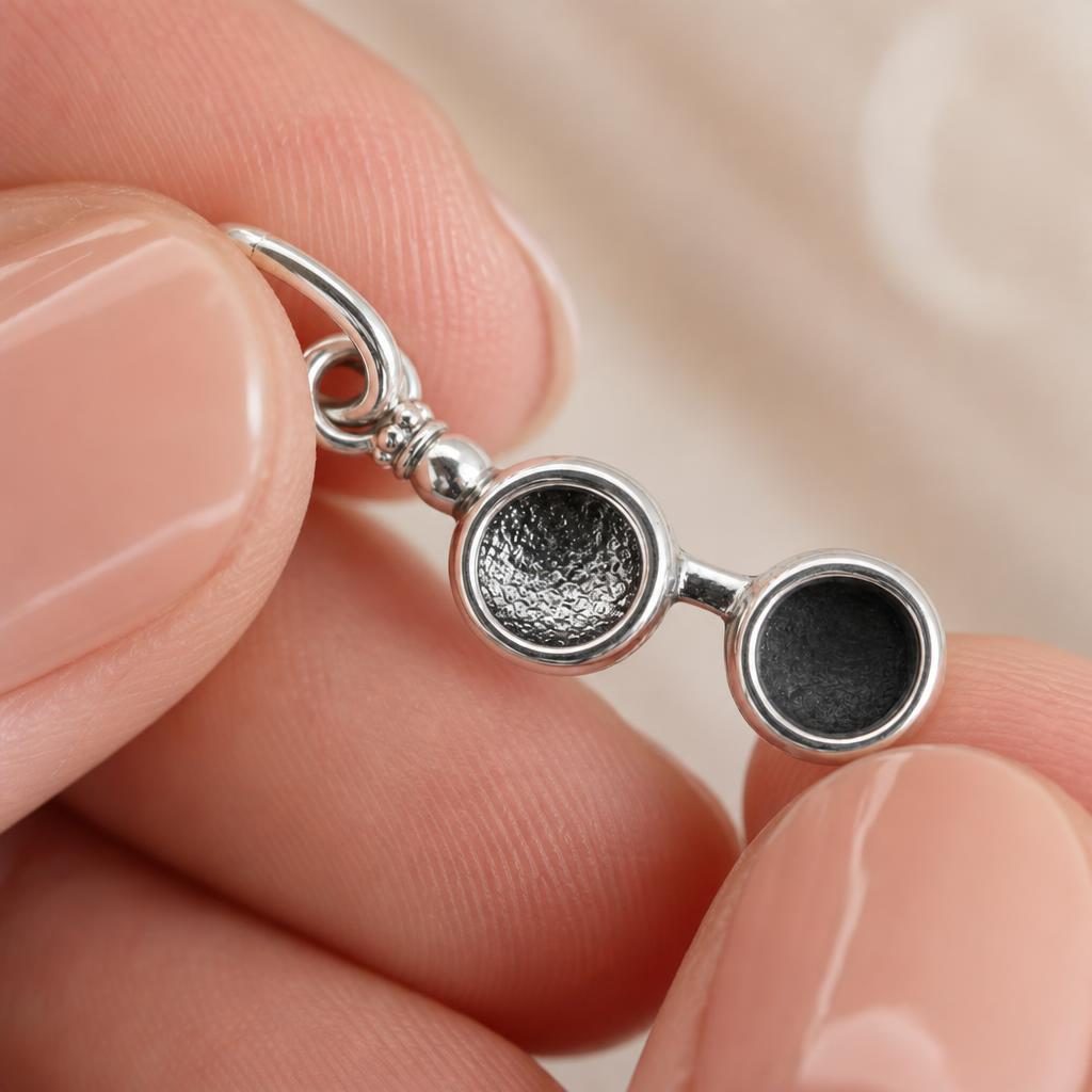 Pandantiv, Argint 925, Model Ochelari, 1.2 g, 2 x 0.5 cm