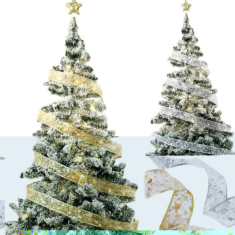 Panglică LED de Crăciun Aurie, lungime 5 m, 50 LED-uri, Baterii, Alb cald