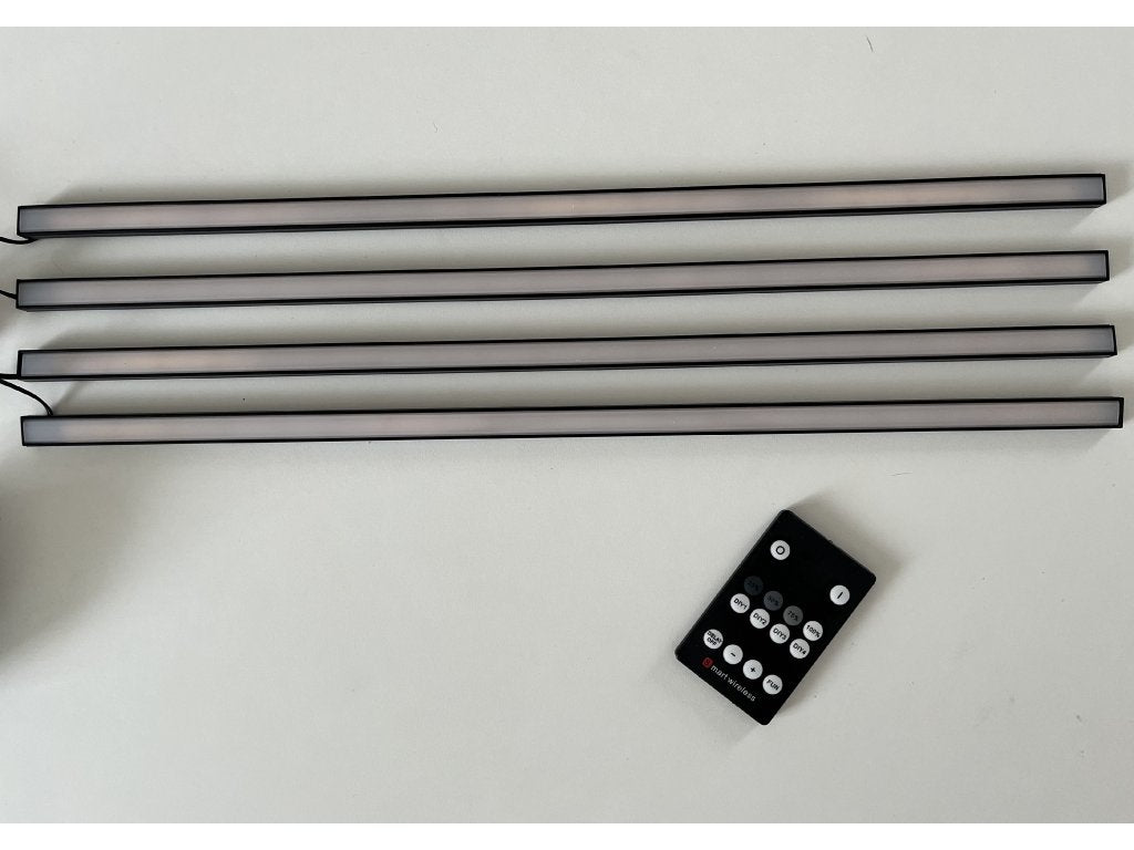 Set iluminare led pentru riflaje MDF, varianta IV, 1 lampa x 2 metri, 520 lm, 5.6W, telecomanda