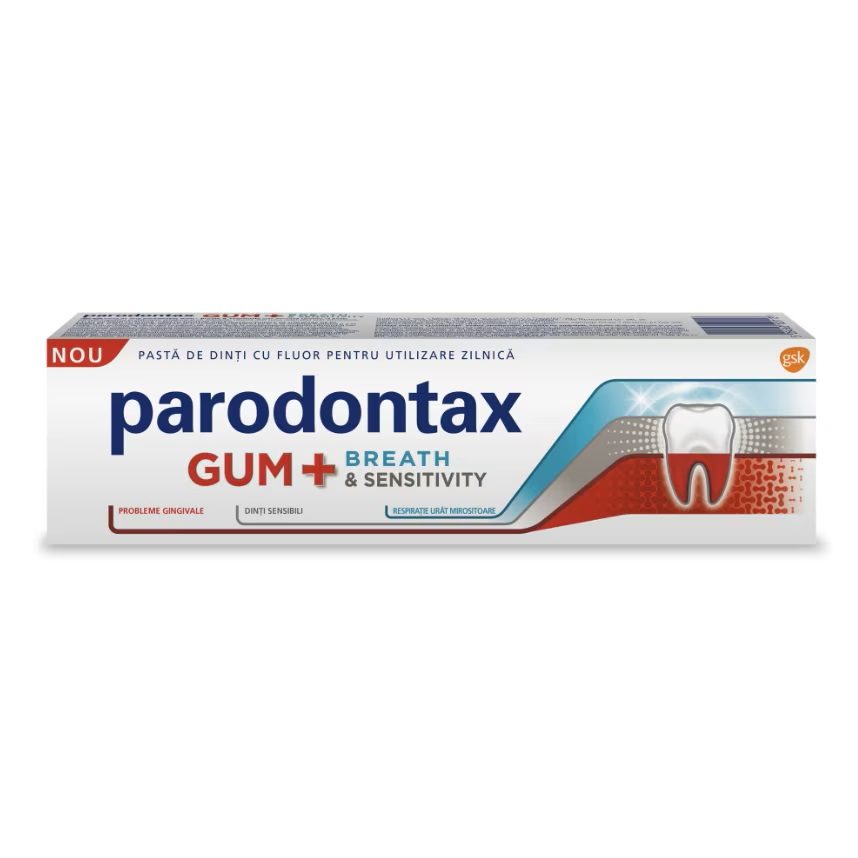 Pasta de Dinti, Parodontax, 75 ml Gum Breath Sensitivity Whitening