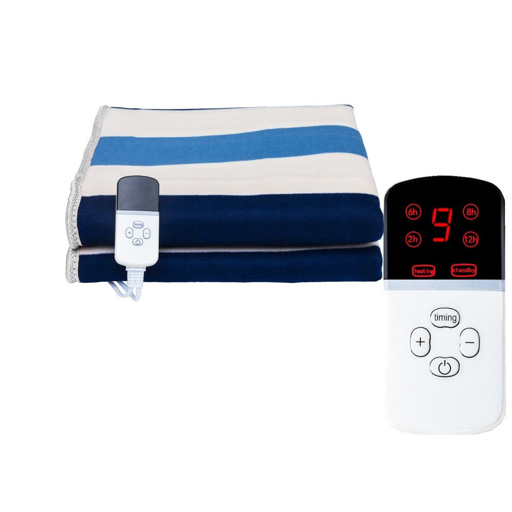 Patura electrica 180 x 150 cm, 130 W, Control Telecomanda, 9 Trepte de Caldura, Temporizator, Multicolor