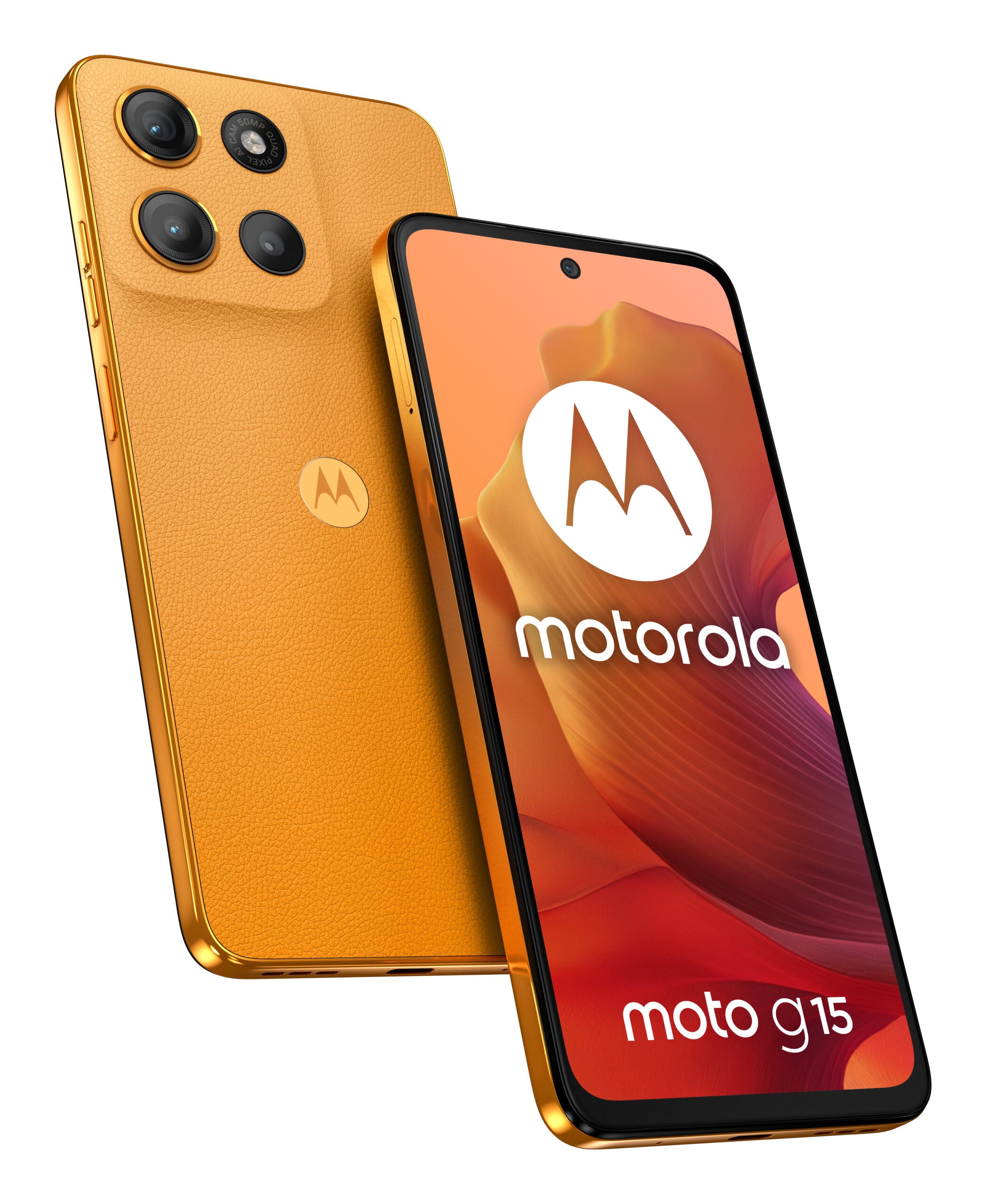 Moto g15, 128GB, 4GB RAM, Dual SIM, 4G, Tri-Camera, Sunrise Orange "PB6E0011PL"
