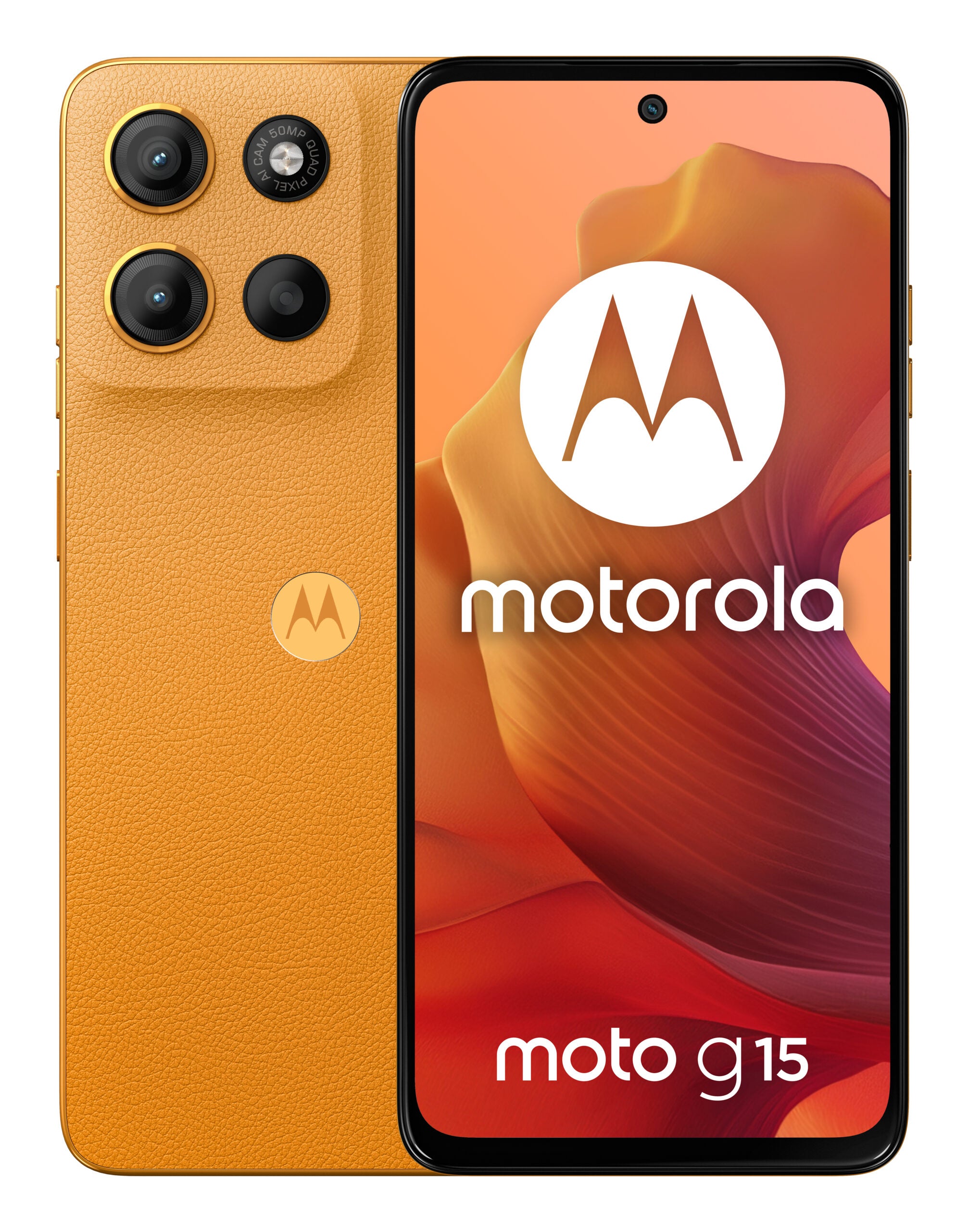 Moto g15, 128GB, 4GB RAM, Dual SIM, 4G, Tri-Camera, Sunrise Orange "PB6E0011PL"
