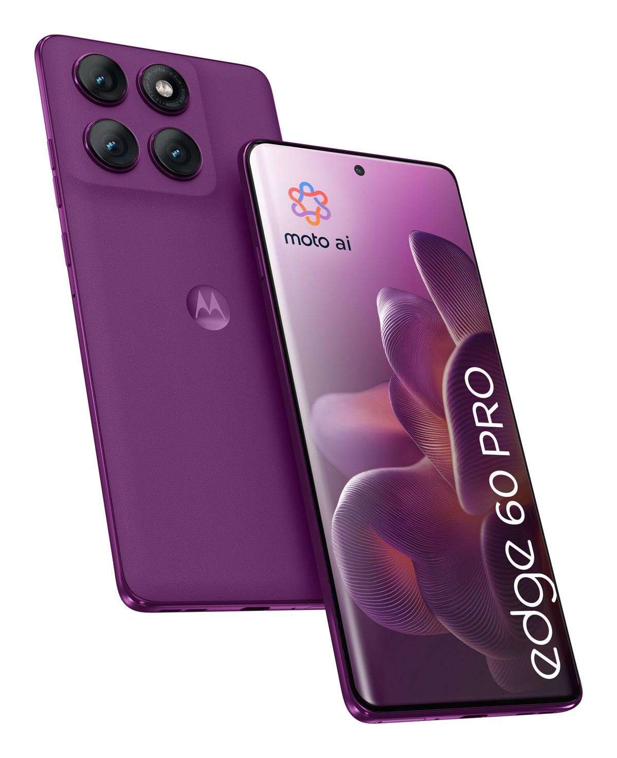 Edge 60 Pro, OLED, 512GB, 12GB RAM, Dual SIM, 5G, 3x 50MP AI Cam, Baterie 6000 mAh, incarcare TurboPower 90W, Sparkling Grape 