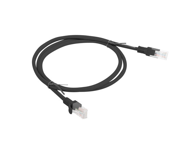 Patch cord Lanberg Cat.5e UTP 1 m negru "PCU5-10CC-0100-BK"