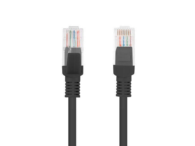 Patch cord Lanberg Cat.5e UTP 20 m negru "PCU5-10CC-2000-BK"
