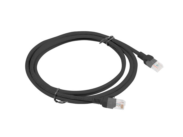 Patch cord Lanberg Cat.6 UTP 2 m negru "PCU6-10CC-0200-BK"