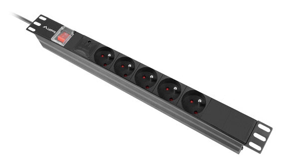Unitate alimentare PDU 19", 5 prize ng "PDU-05E-0200-IEC-BK"