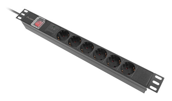 Unitate alimentare PDU 19", 6 prize ng "PDU-06F-0200-IEC-BK"
