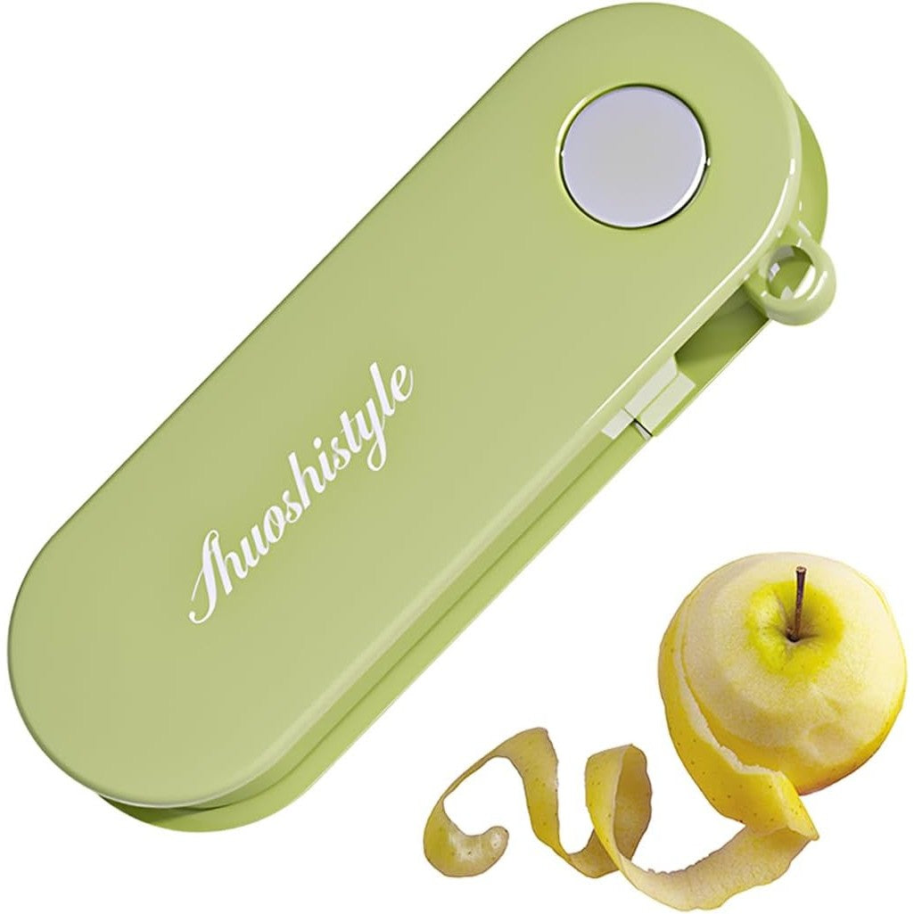 Peeler pentru Legume si Fructe, 3.6 x 9.1 cm, Multifunctional, Curatator Pliabil, din ABS si Otel Inoxidabil, Verde