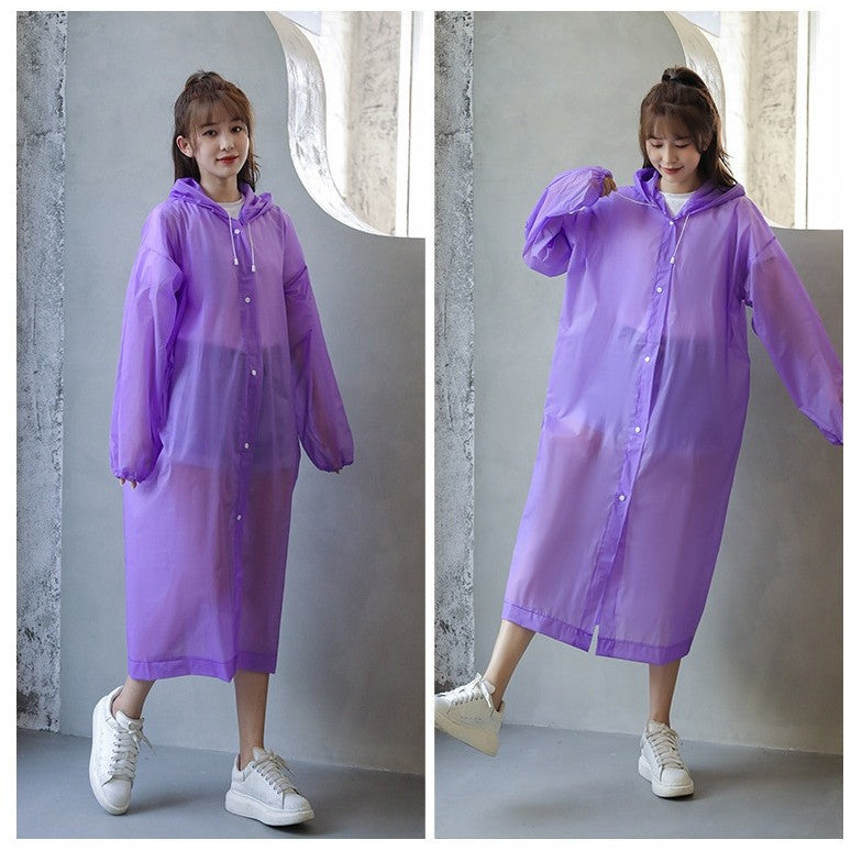 Pelerina de Ploaie, pentru Adulti 150-180 cm, din EVA, Impermeabila, Rezistenta la Vant, Inchidere cu Capse, 140 g, Mov