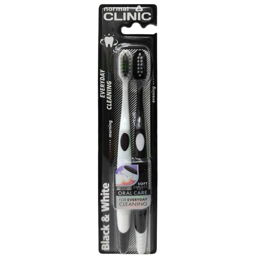 Periuta de Dinti, Clinic, Black White 2 buc Soft Szv031