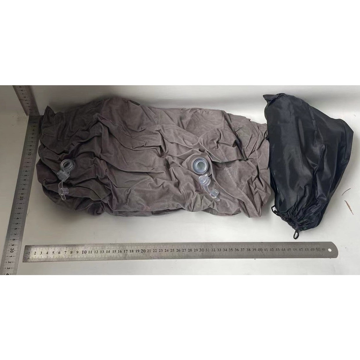 Perna Gonflabila Multifunctionala, pentru Picioare, Cap, 3 Straturi, Inaltime Reglabila, 17.8 x 25.4 x 42.9 cm, Gri Inchis