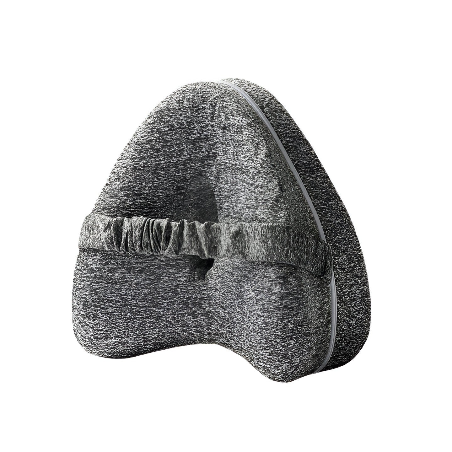Perna Ortopedica pentru Picioare, Multifunctionala, Confortabilă, in Forma de Inima, Spuma cu Memorie, Curea Anti-cadere, 25x23x13 cm, Gri