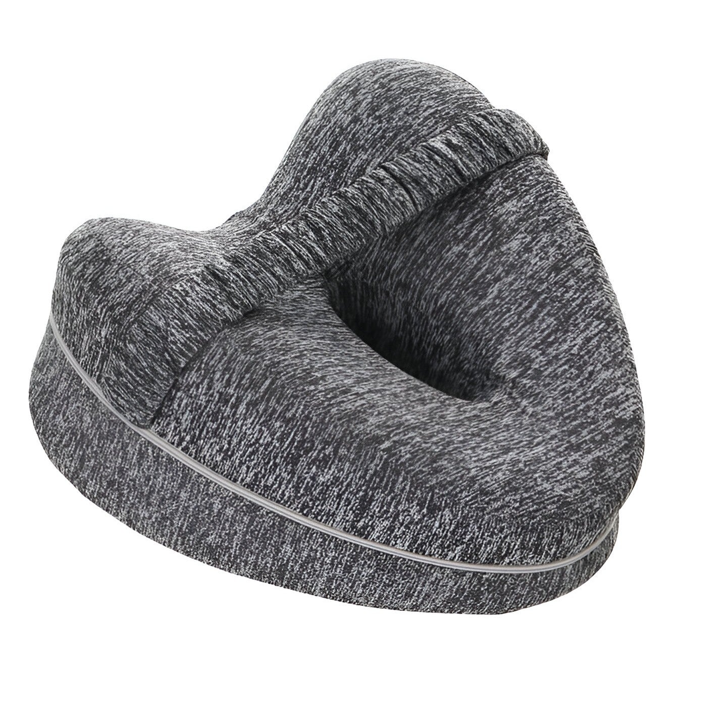 Perna Ortopedica pentru Picioare, Multifunctionala, Confortabilă, in Forma de Inima, Spuma cu Memorie, Curea Anti-cadere, 25x23x13 cm, Gri