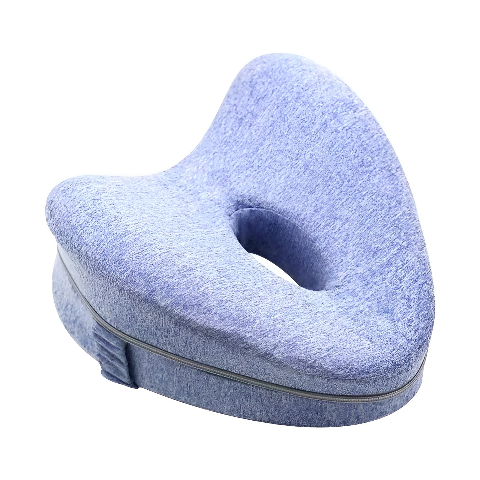 Perna Ortopedica pentru Picioare, Multifunctionala, Confortabilă, in Forma de Inima, Spuma cu Memorie, Curea Anti-cadere, 25x23x13 cm, Albastru