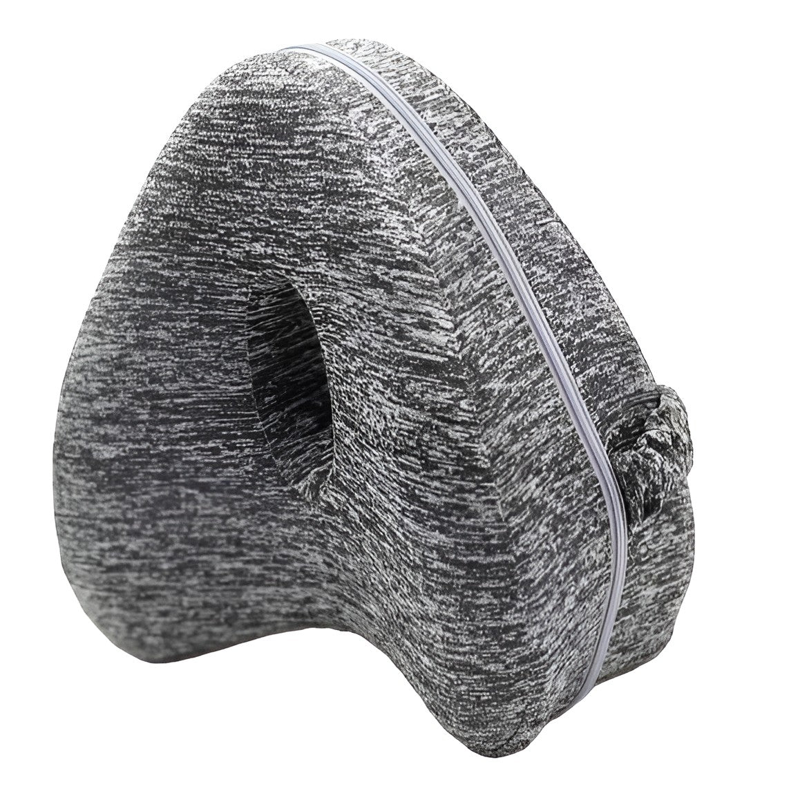 Perna Ortopedica pentru Picioare, Multifunctionala, Confortabilă, in Forma de Inima, Spuma cu Memorie, Curea Anti-cadere, 25x23x13 cm, Gri