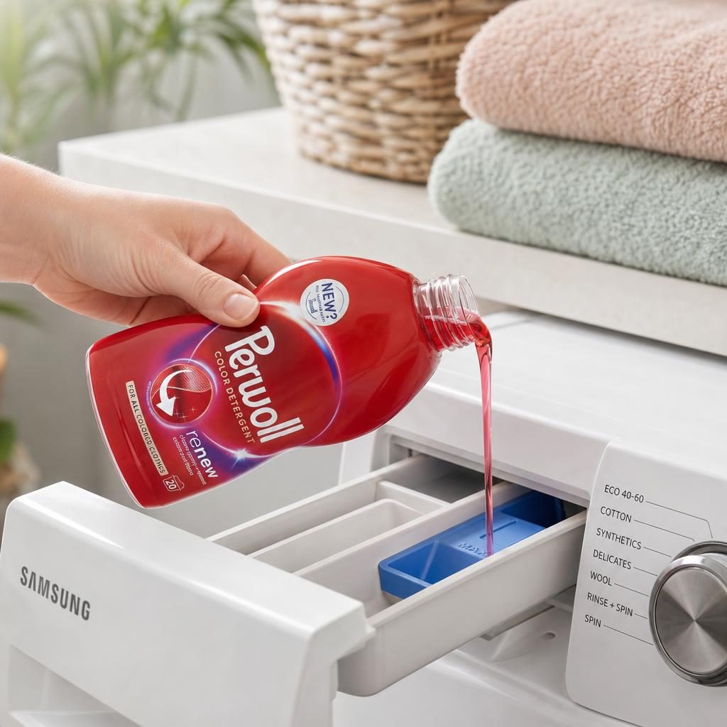 Detergent Lichid, Perwoll, Renew Color pentru Haine Colorate, 1 L, 20 Spalari