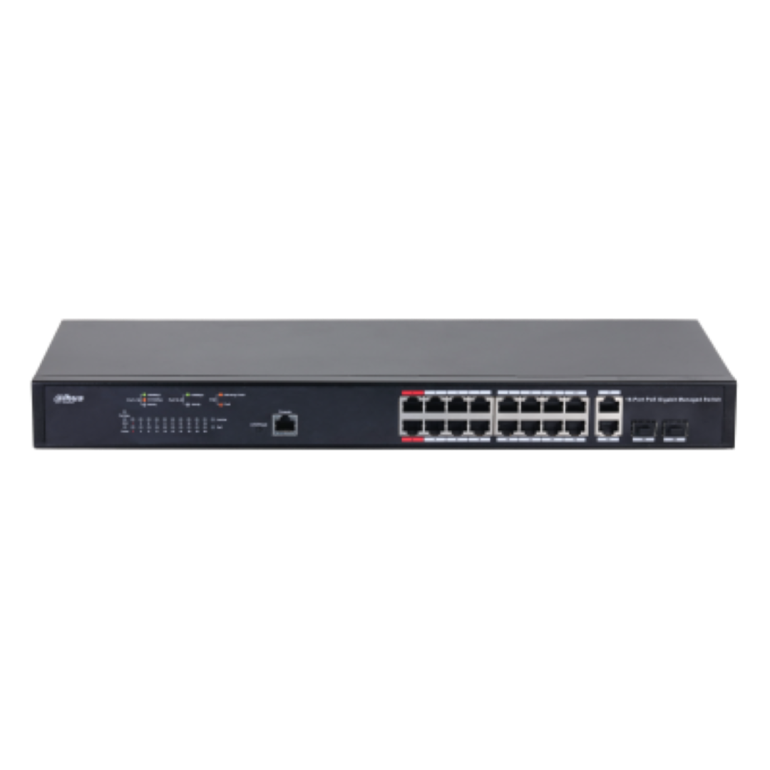 DAHUA SWITCH 18P MNG GB 16POE 130W "PFS4218-16GT-130"