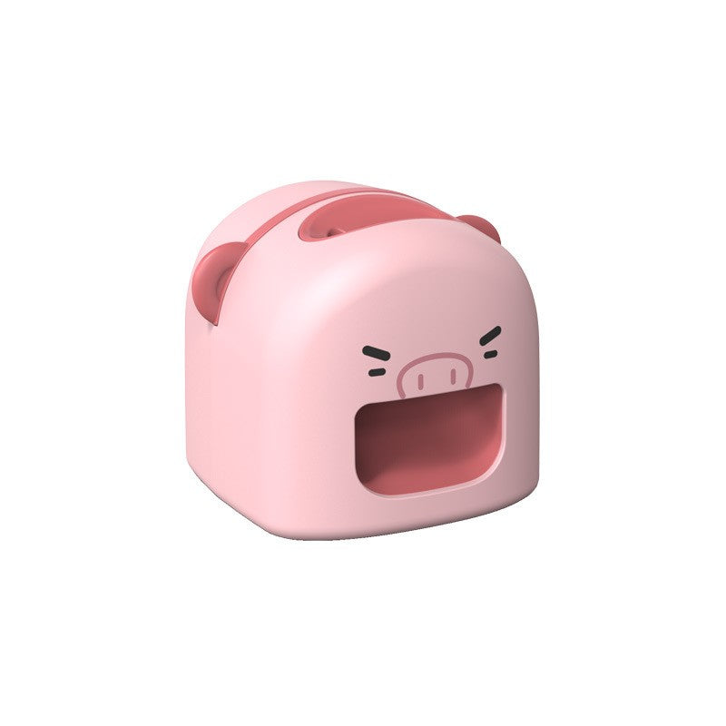 Mașină de Decojit Semințe, Mini Deschizător, Model Porc, Incarcare USB, 9.7x10x8.6 cm,Roz