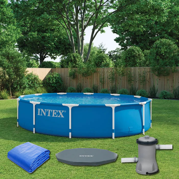 Piscina cadru metalic Intex, 366×76 cm, 6.500 litri, cu toate accesoriile - 2