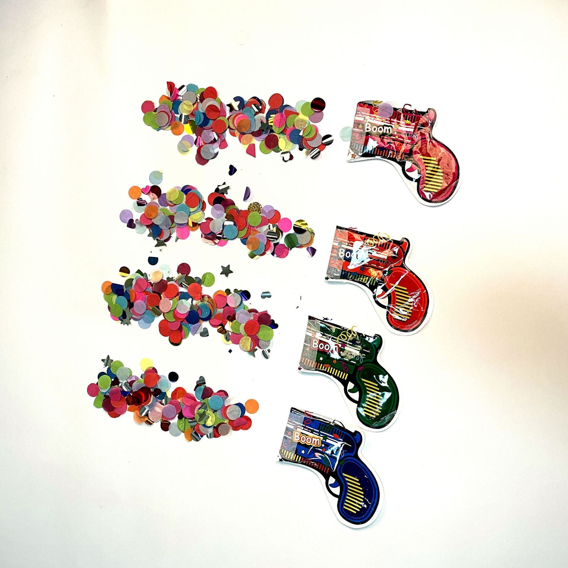 Set 10xPistol Confetti pentru Petrecere, 14x16 cm, Multicolor