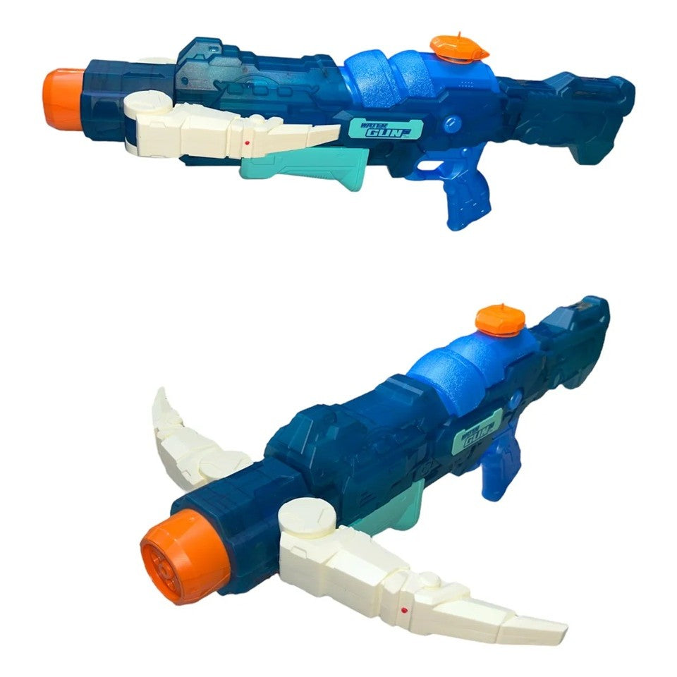 Pistol cu Apa, +6 Ani, Rezervor 700 ml, 4 Moduri de Stropire, din Plastic, 56 x 37 x 23 cm, Albastru