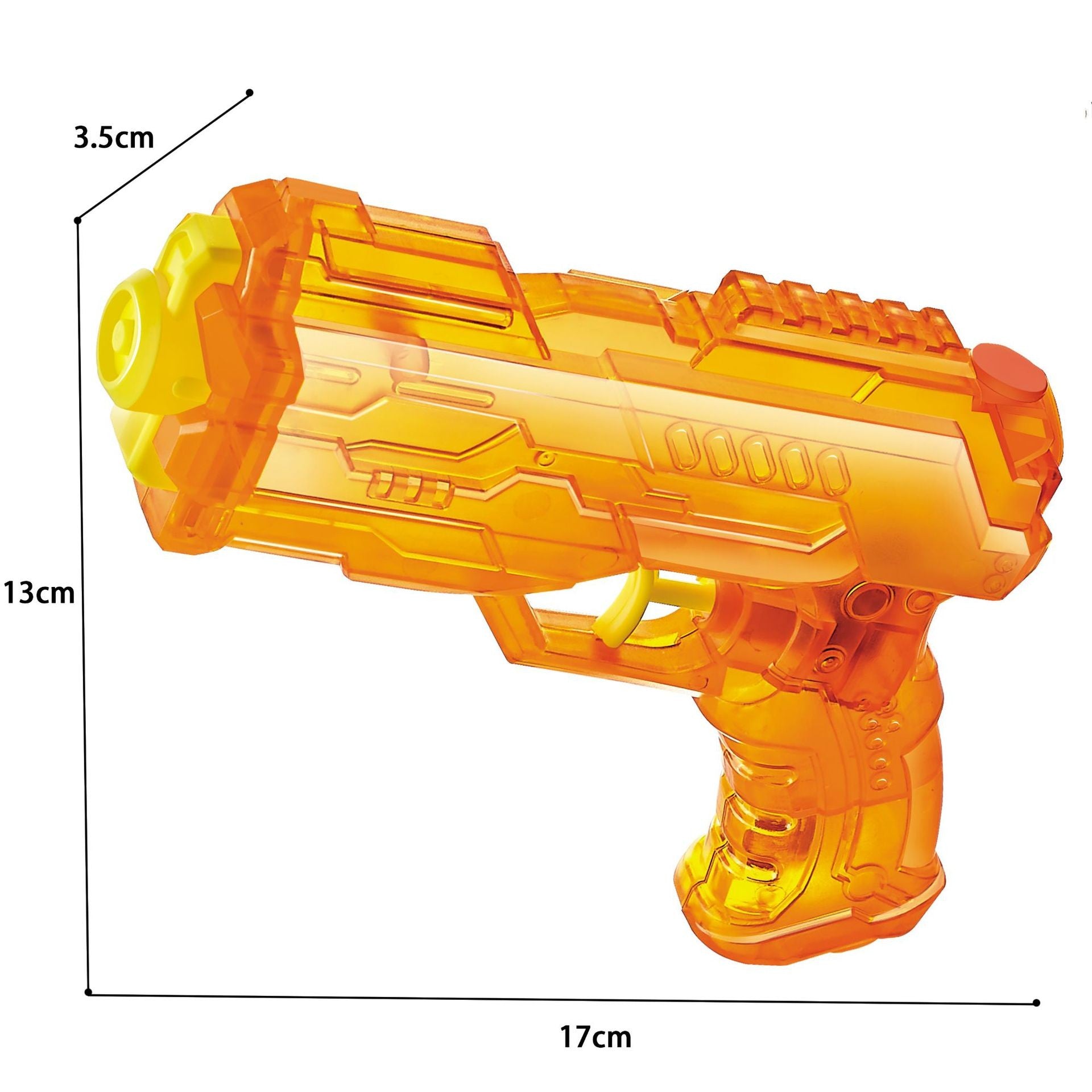 Pistol cu Apa, Pistol cu Apa pentru Copii, Manual, din Plastic, 23 x 16 x 4 cm, rezervor 250 ml, Portocaliu