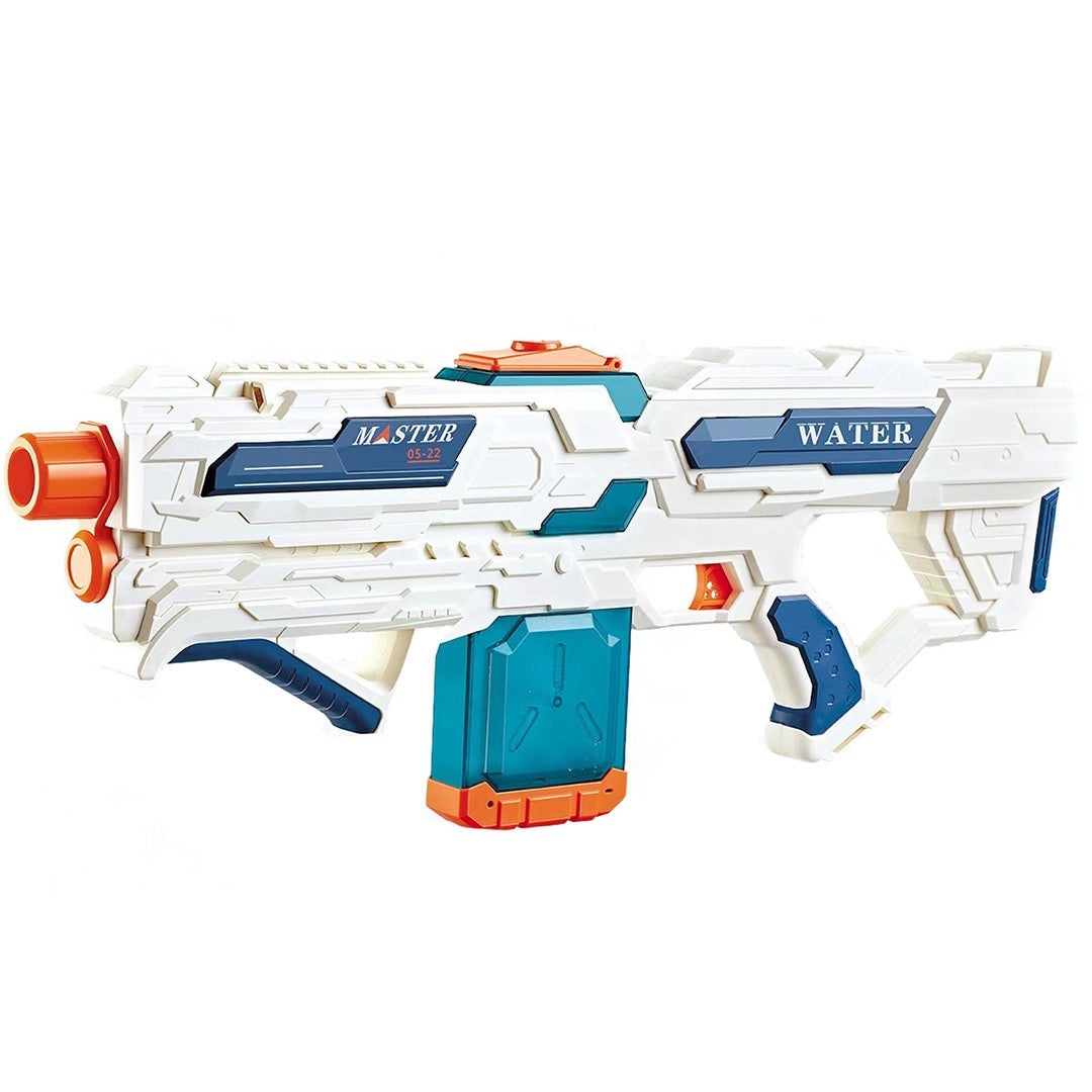 Pistol cu Apa pentru Copii 14+ ani, Rezervor 600ml, cu baterie 1200mAh, Electric Burst, Alb/Albastru