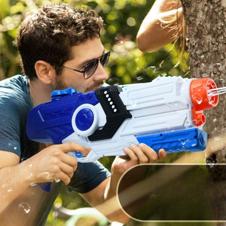 Pistol cu Apa pentru Copii, Rezervor, Pentru Piscina/Plaja, 6ani+, Albastru/Multicolor, 2000ML