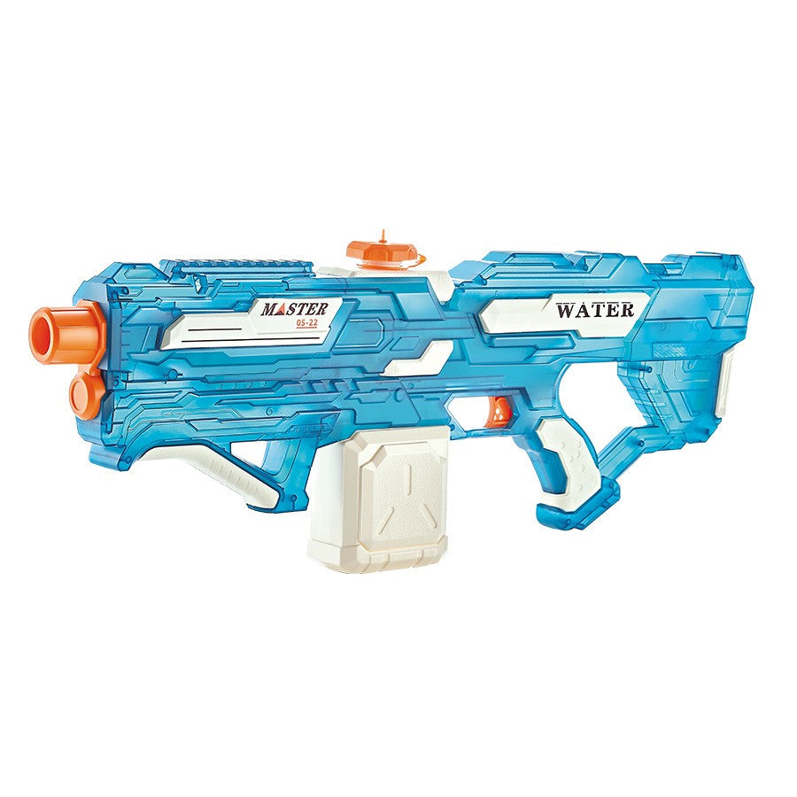 Pistol cu Apa Electric, +6 Ani, Rezervor 650 ml, Incarcare USB, din Plastic, 59 x 23 x 6 cm, Albastru