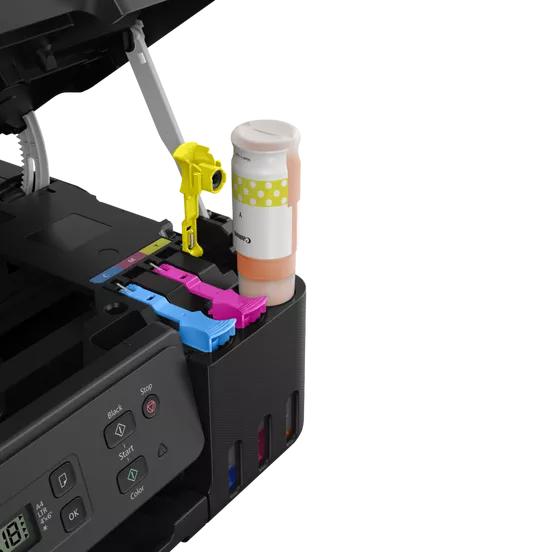 Multifunctional Inkjet CISS Color Canon G2470, A4, Functii: Impr.|Scan.|Cop., Viteza de Printare Monocrom: 11ipm, Viteza de printare color: 6ipm, Conectivitate:USB, Duplex:Nu, ADF:Nu(incl.TV 11lei) "5804C009AA"
