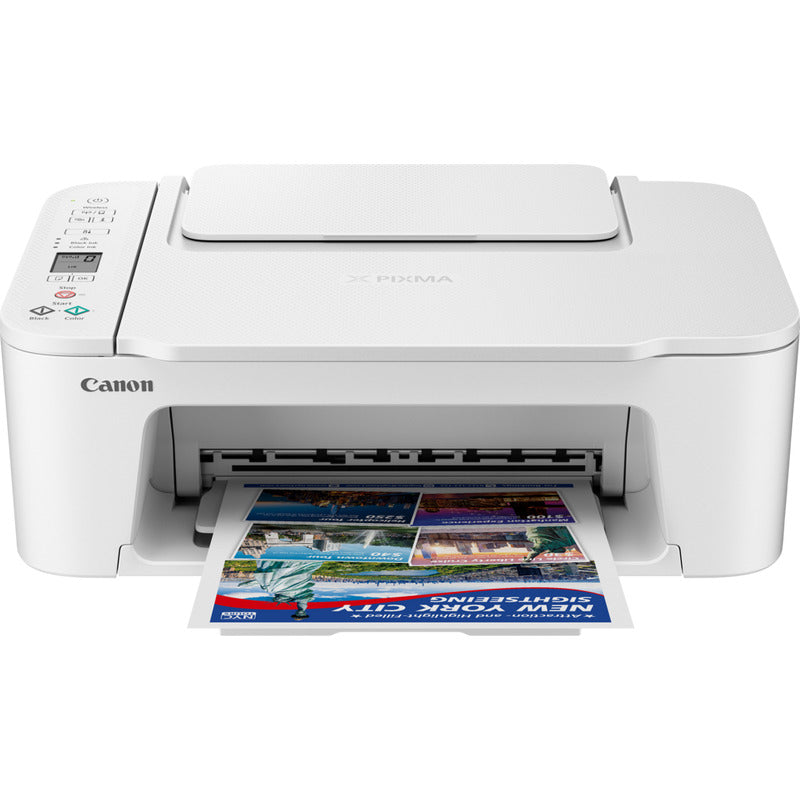 Multifunctional InkJet Color Canon TS3751i, A4, Functii: Impr.|Scan.|Cop., Viteza de Printare Monocrom: 7.7ppm, Viteza de printare Color 4ppm, Conectivitate:USB|WIFI, Duplex:Nu, ADF:Nu White, (incl.TV 8lei) 
