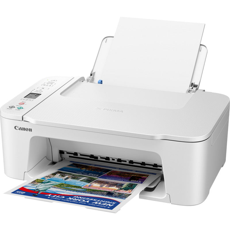 Multifunctional InkJet Color Canon TS3751i, A4, Functii: Impr.|Scan.|Cop., Viteza de Printare Monocrom: 7.7ppm, Viteza de printare Color 4ppm, Conectivitate:USB|WIFI, Duplex:Nu, ADF:Nu White, (incl.TV 8lei) 