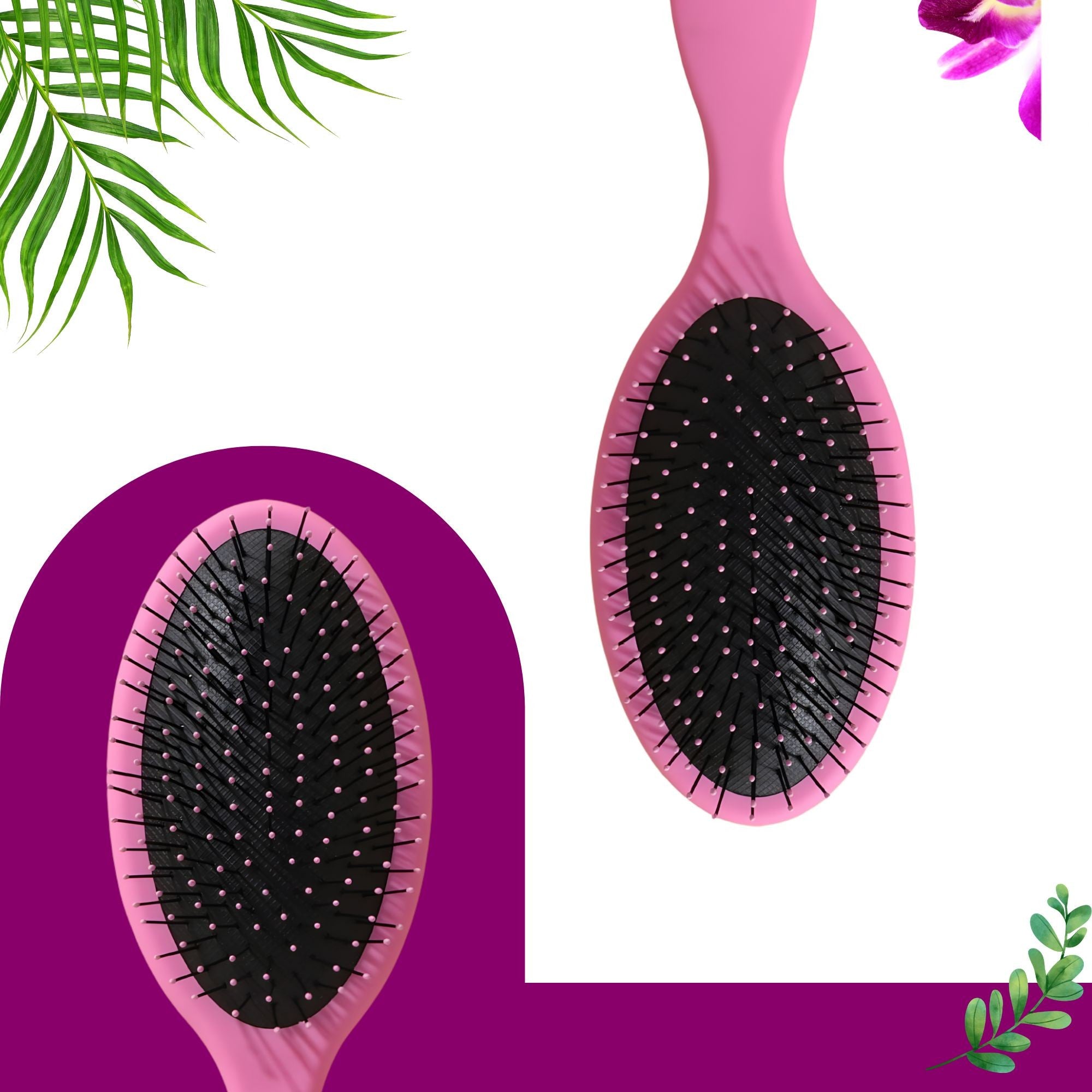 Pieptene cu Perna de Aer pentru Par, Plastic ABS+Nylon, 22x7 cm, Roz