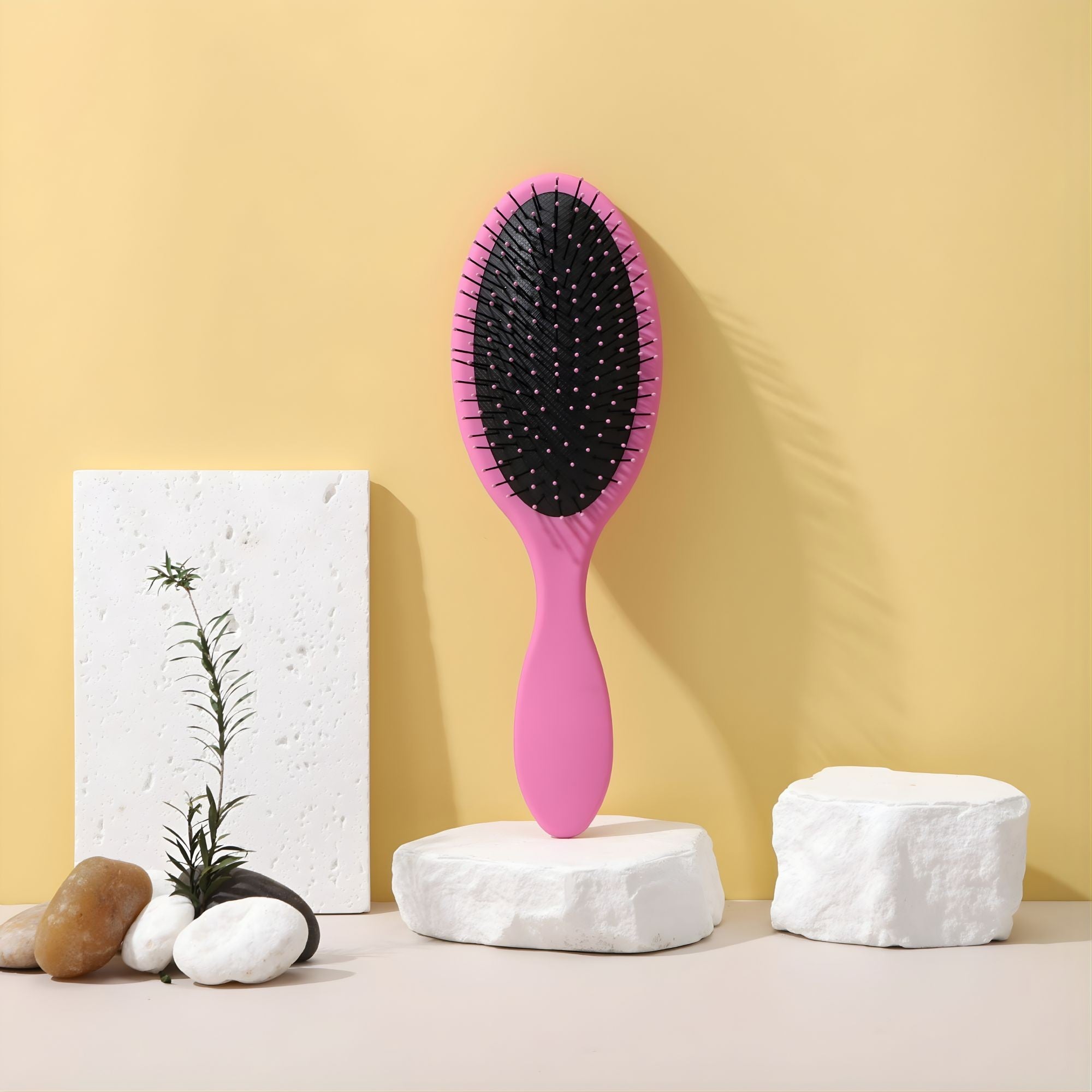 Pieptene cu Perna de Aer pentru Par, Plastic ABS+Nylon, 22x7 cm, Roz