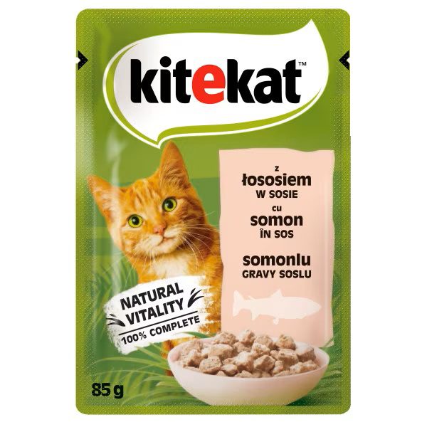 Plic, Kitekat Adult, 85 g Somon in Sos