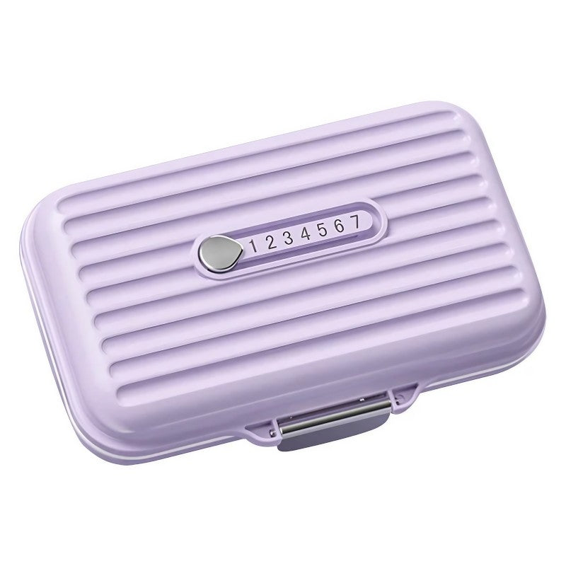 Cutie Medicamente, Mov, 7 Compartimente, Portabila si Compacta, 11x7.2x3.5 cm, Ideala pentru Uzul Cotidian