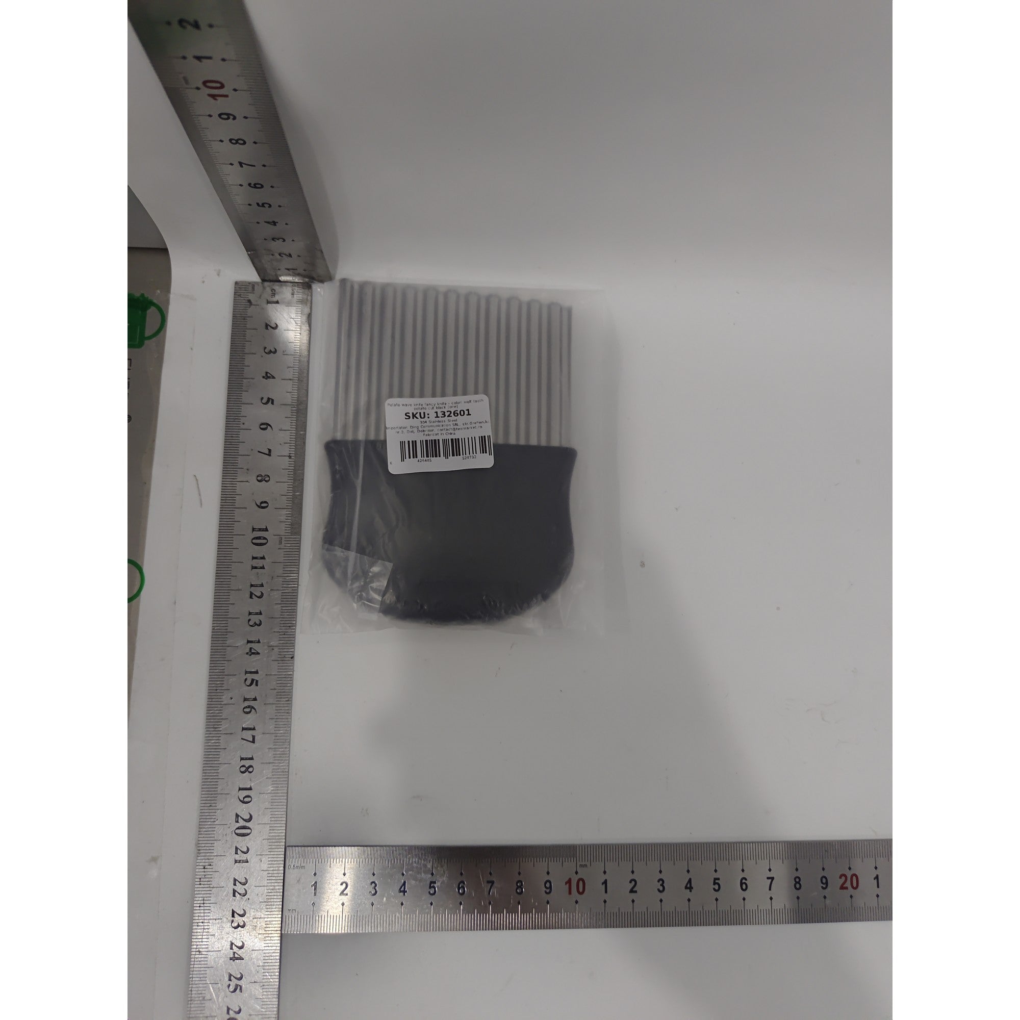 Cutit pentru Cartofi Ondulati, pentru Legume, Forma Ondulata, Usor de Utilizat, Taiere, Negru