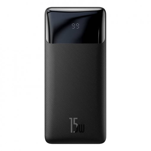 POWER BANK Baseus Bipow, 10000mAh, 15W, 2 x USB; 1 x USB Type-C, digital display pt. status baterie, total 3A, negru
