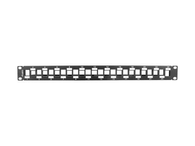 Patch panel gol 24 porturi 1U negru "PPKS-1224-B"
