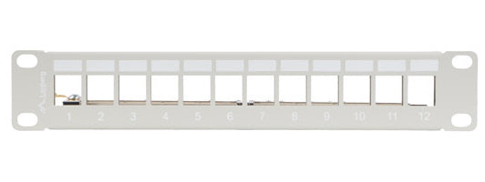 Patch panel gol 12 porturi 1U 10" gri V2 Lanberg "PPKS-9212-S"